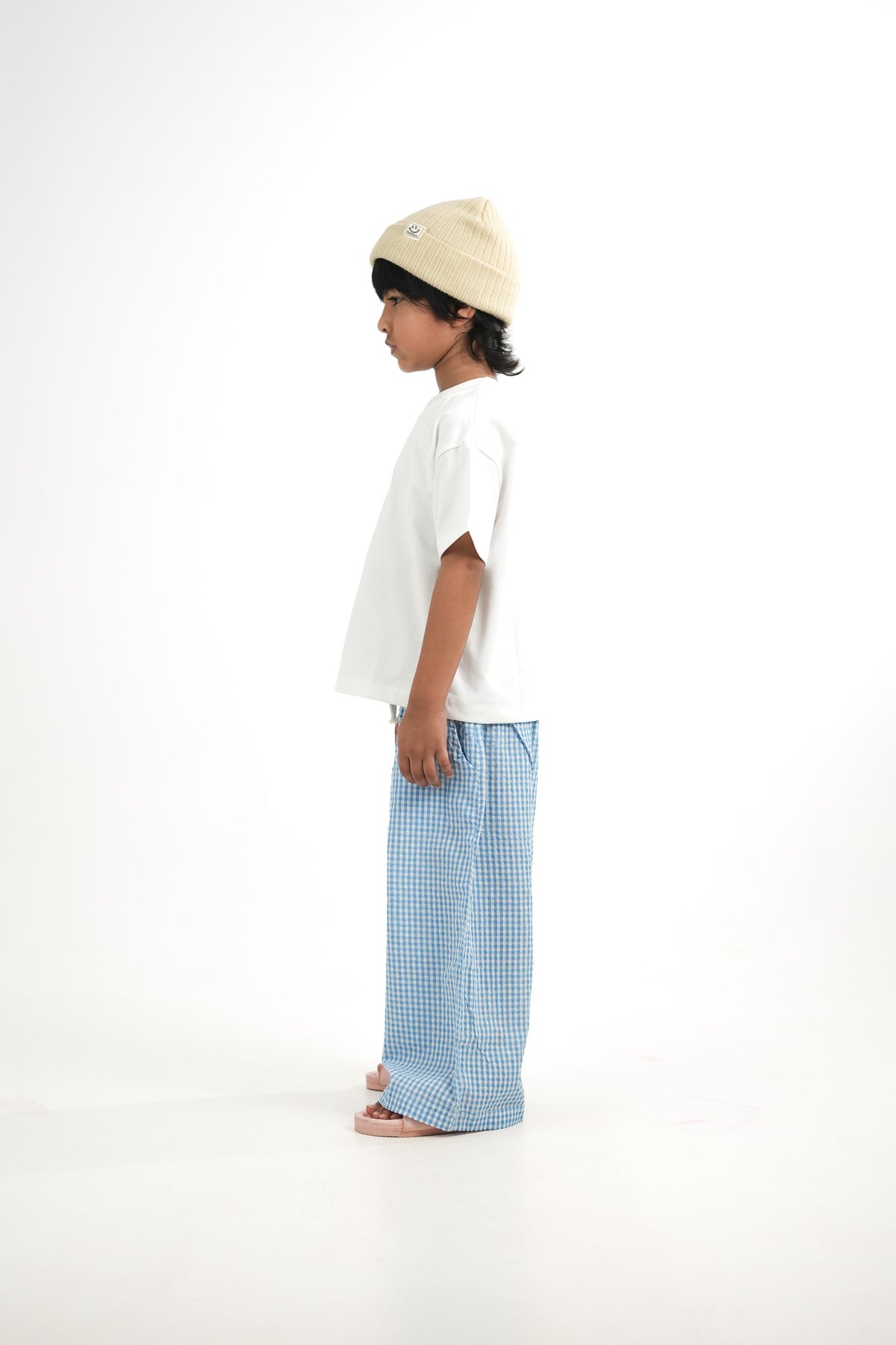 Sky Gingham Check Pants