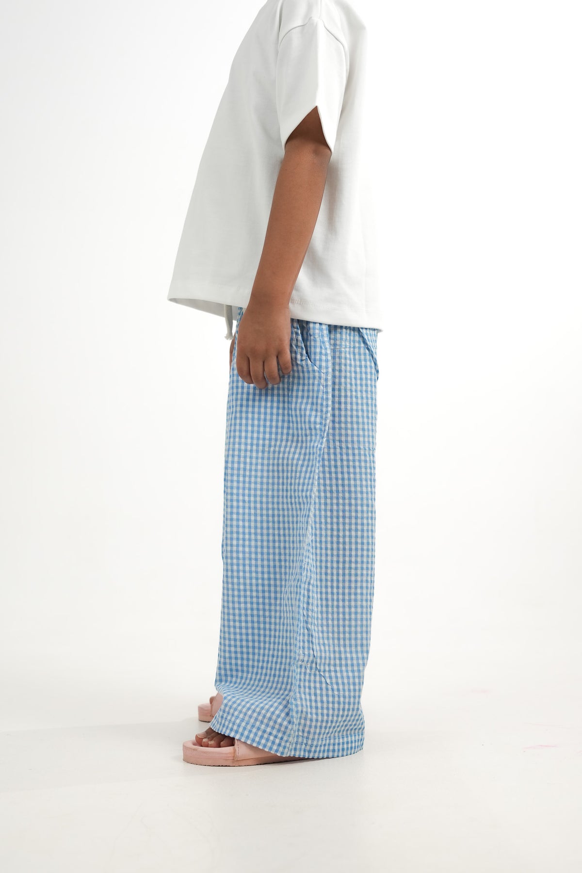 Sky Gingham Check Pants
