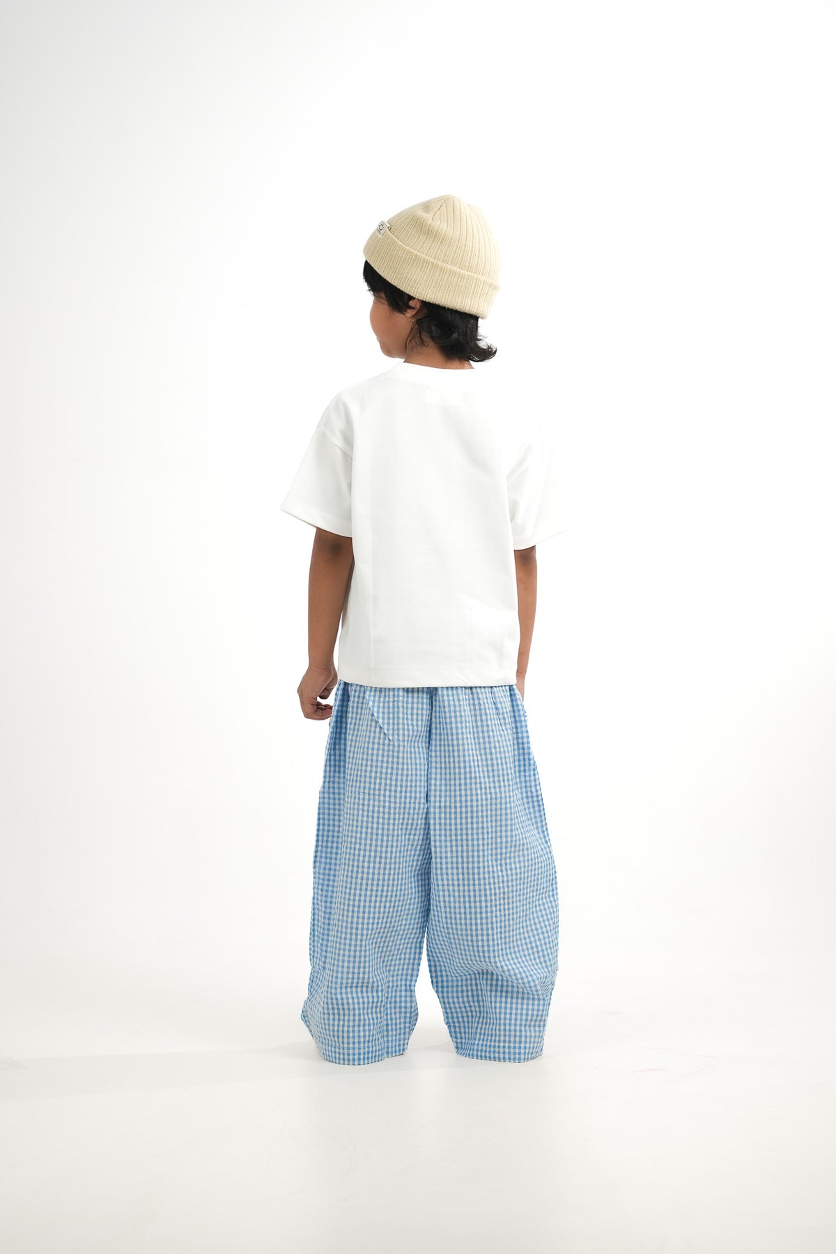 Sky Gingham Check Pants